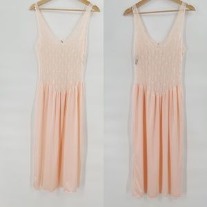 Vintage pink slip dress size L